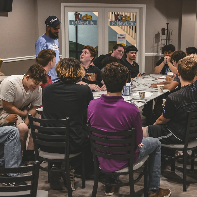 New Life students around the family-meal table